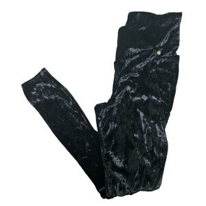 Fabletics Women’s Medium Black Crushed Velour Crossover V Waist Leggings